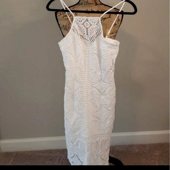 J.O.A. Lace Midi white dress - Picture 5 of 7
